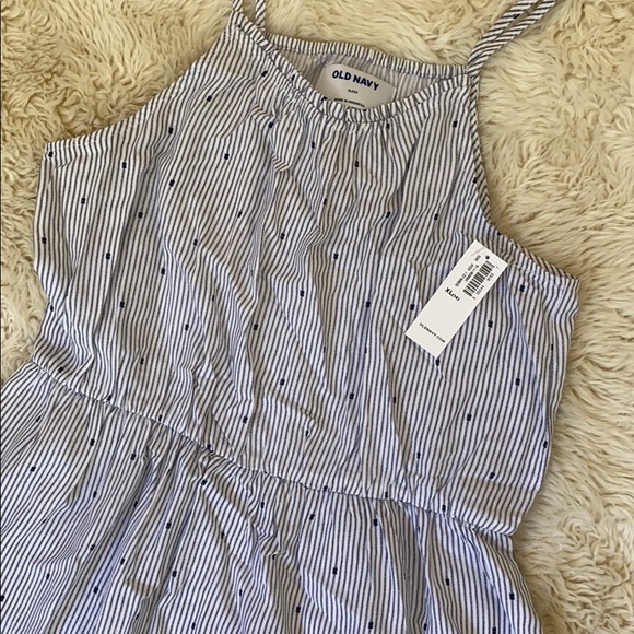 OLD NAVY Girl’s Blue Striped Spaghetti Strap Midi Dress Size XL NWT - Picture 2 of 8